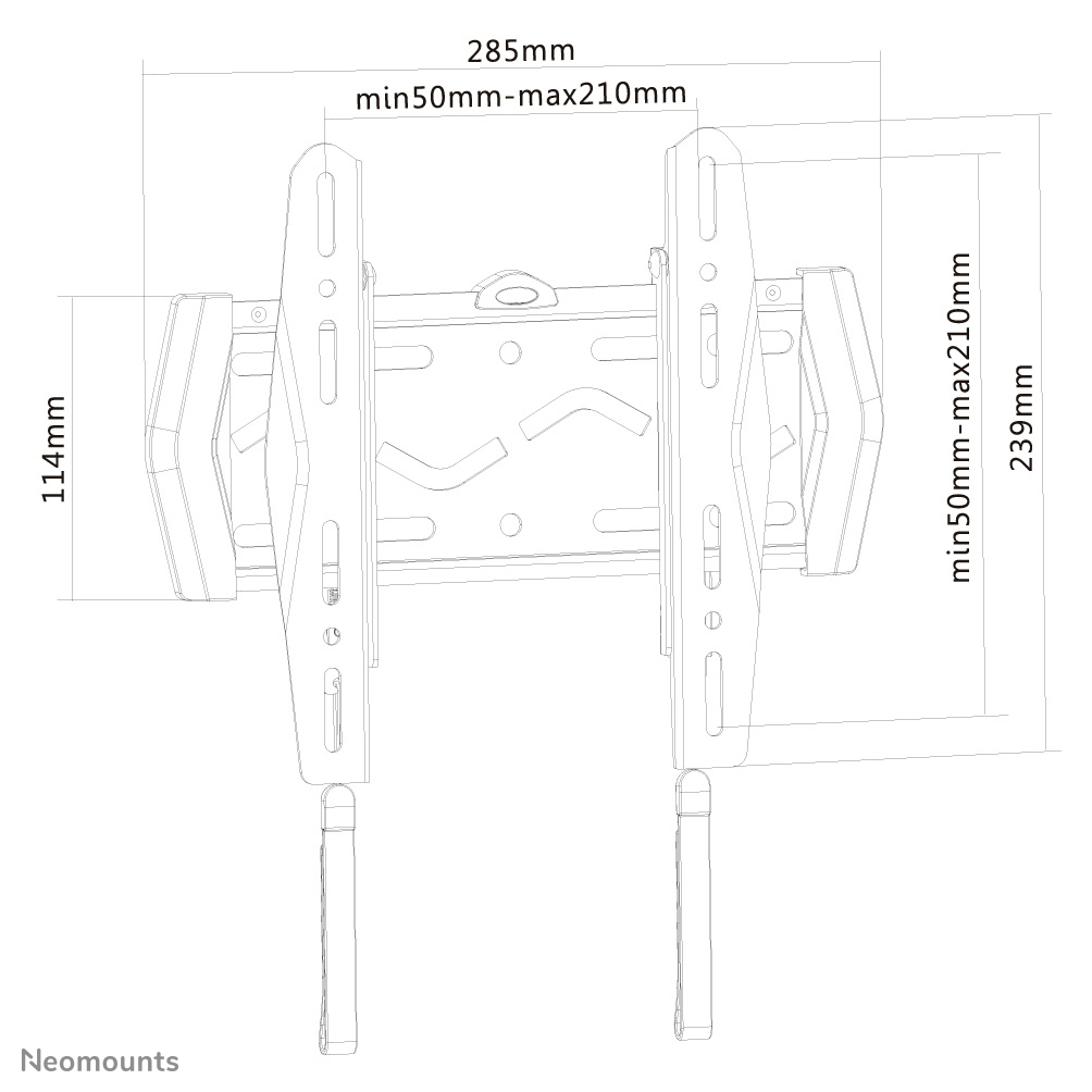 Neomounts LED-W120 TV mount wall 22-40" - ultra-flat